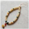 White Bodhi Cat Paw Beaded Phone Wrist Strap Lanyard Charm