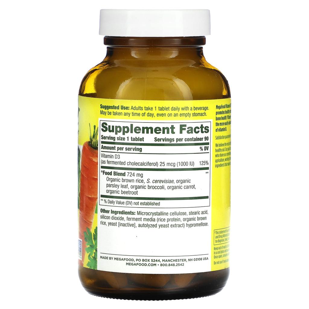 Vitamin D3, 25Mcg(1,000Iu), 90 tablets