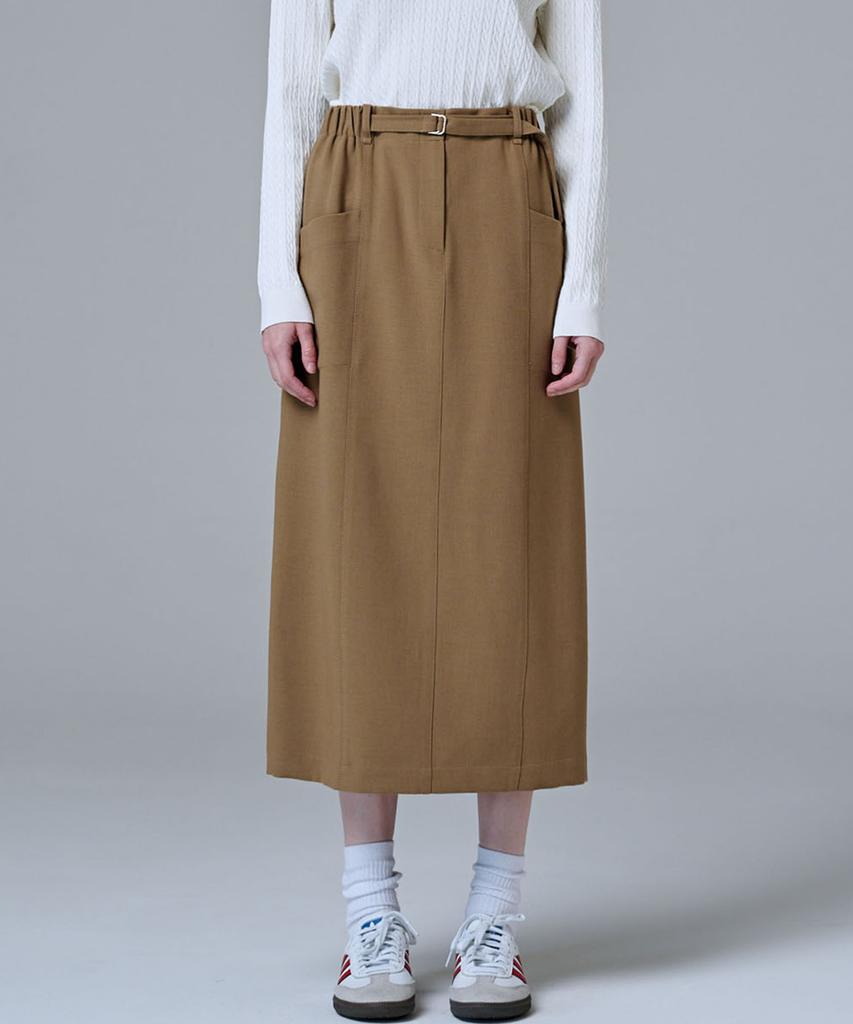 Marop 3107 Stretch H-Line Skirt (Beige)