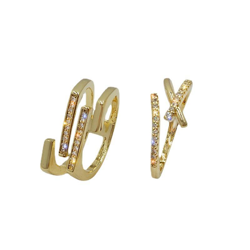 Цирконовое многослойное регулируемое кольцо в стиле минимализм: Изысканная, Легкая Роскошная Мода