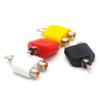 4x 1-Male To 2-Female Cable Adapter RCA Y Splitter AV Audio Video Plug Converter