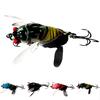 1Pc Cicada Bass Insect Fishing Lures 4Cm Crank Bait Floating Tackle