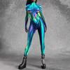 Women 3D Digital Printing Halloween Cosplay Tights Jumpsuit Adult One-piece Carnival Party Stage Show Dance Costume Outfit
