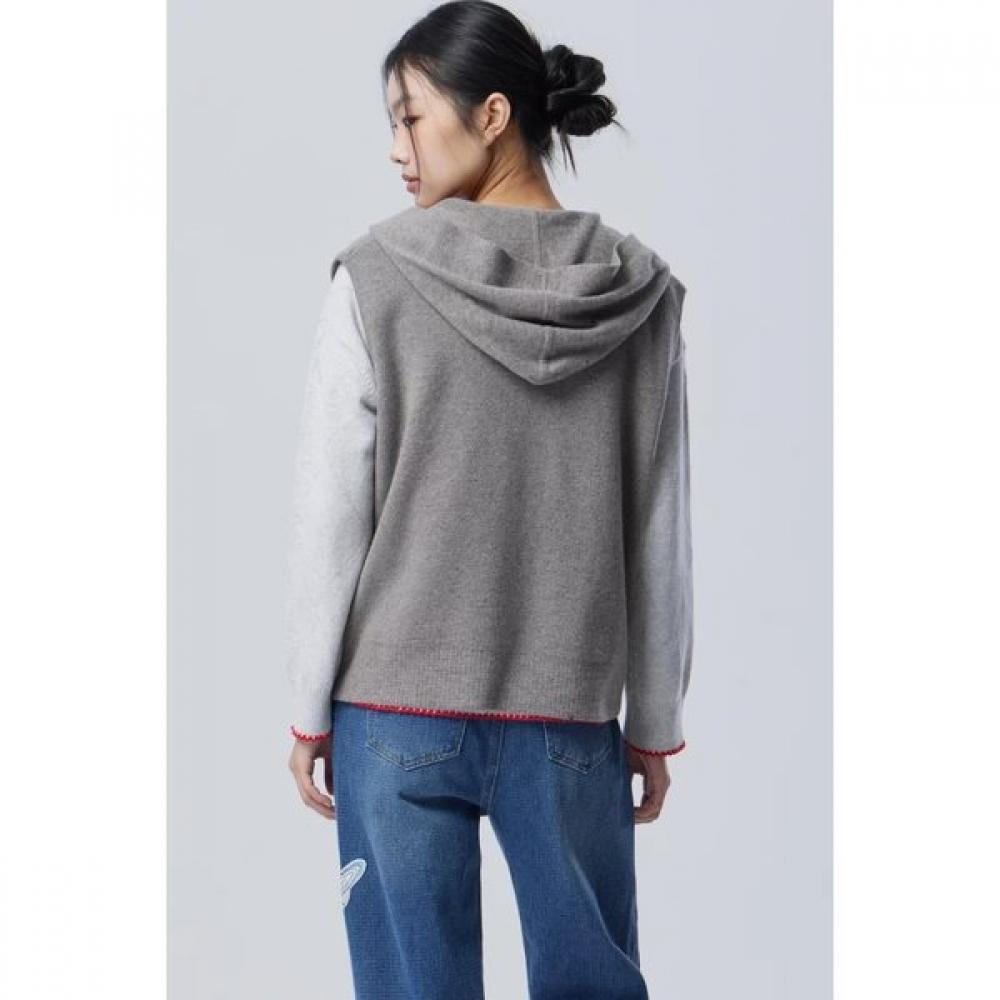 Benetton Intarsia Dog Hooded Knit Vest Bakvf1611