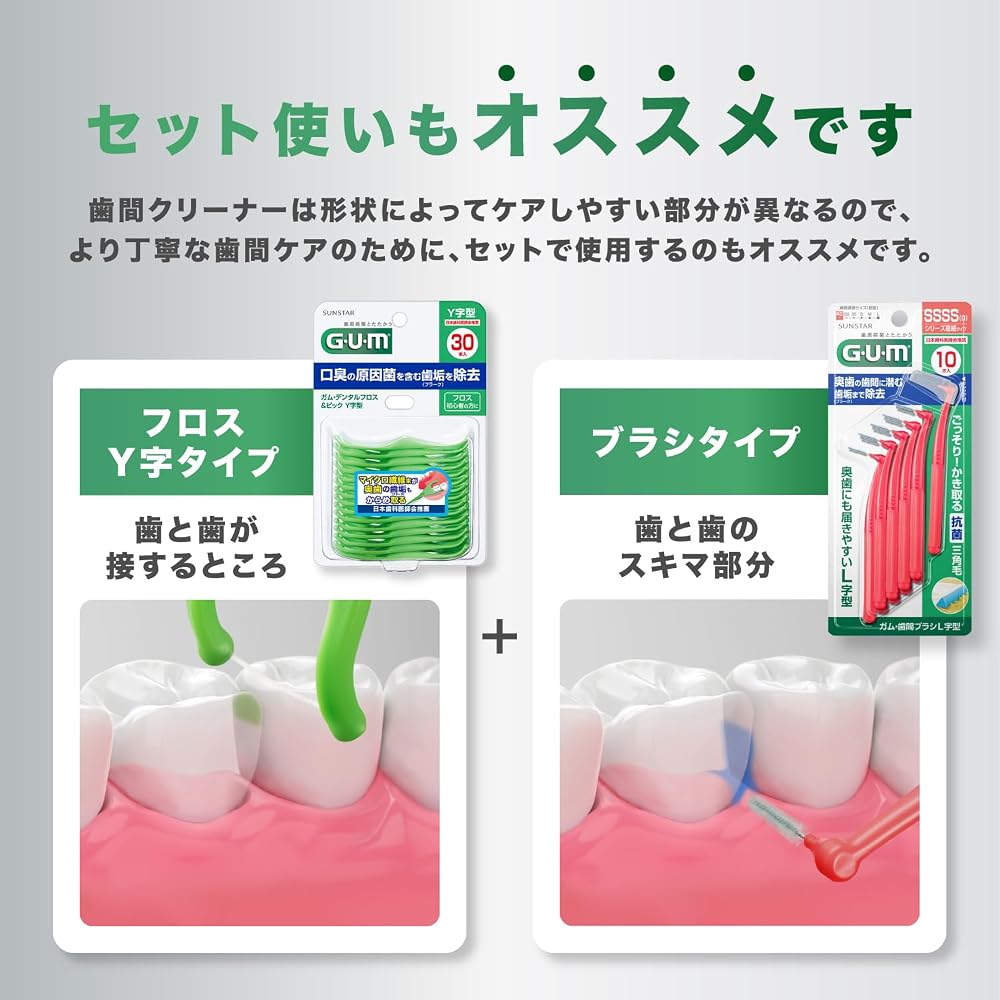 Зубная нить и зубочистки GUM (Раздвоенный) Упаковки по 30 шт. + Бонус