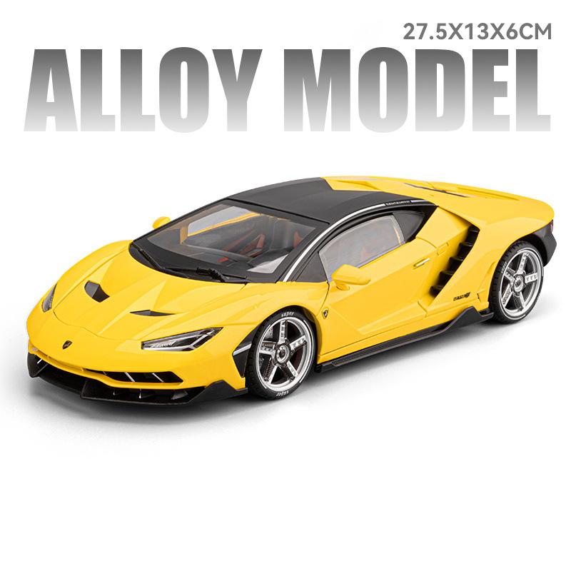 1:18 Large Scale Revuelto LP770 Car Model Toy Alloy Diecast Sound Light Shock Absorption Super Cars Models Boys Gifts Ornament