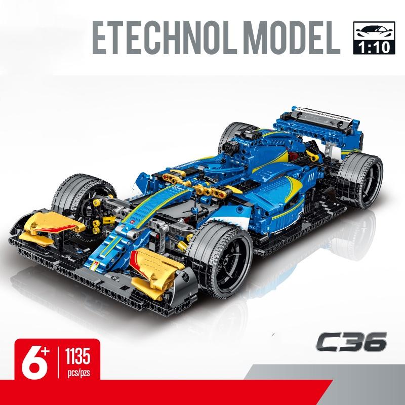 Нетоксичный Технический Конструктор Гоночный Автомобиль Moc Строительные Блоки Diy Настольные Украшения Коллекция Модель Автомобиля Набор Для Детей Взрослых 1135 Деталей