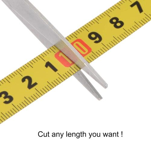 uxcell Carbon Steel Adhesive Tape Measure, Yellow, Straight Track Tape, Flat Ruler, 400cm Metric, Right To Left Reading