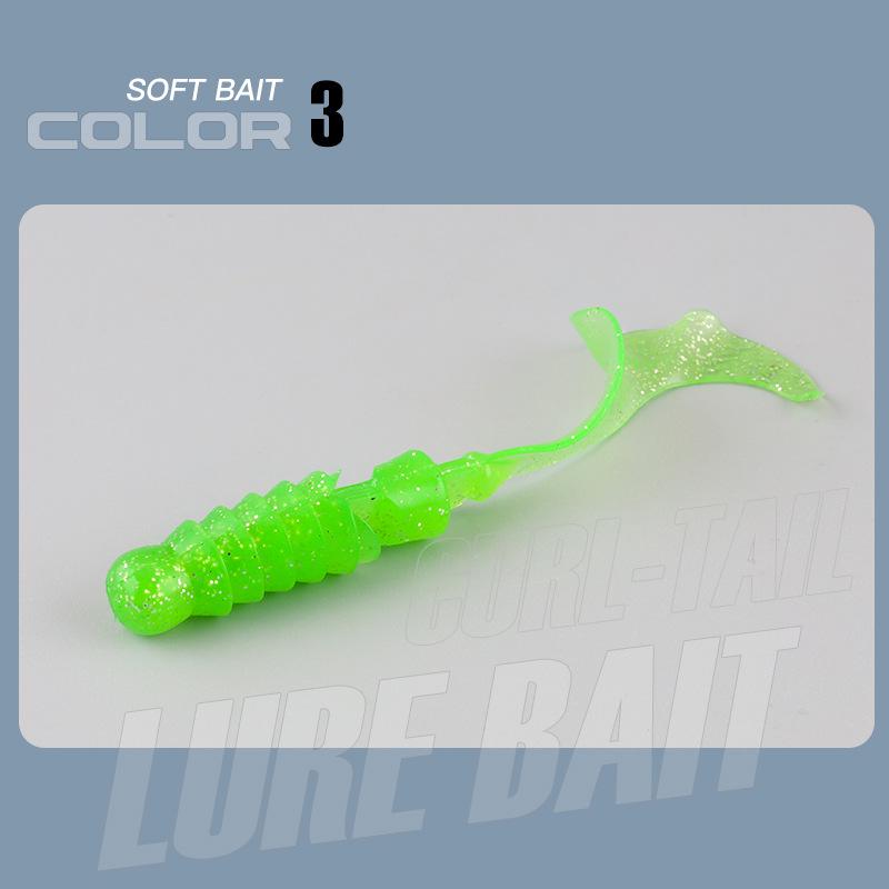 Большая волна, кудрявый хвост, мягкая приманка для окуня и мандаринки