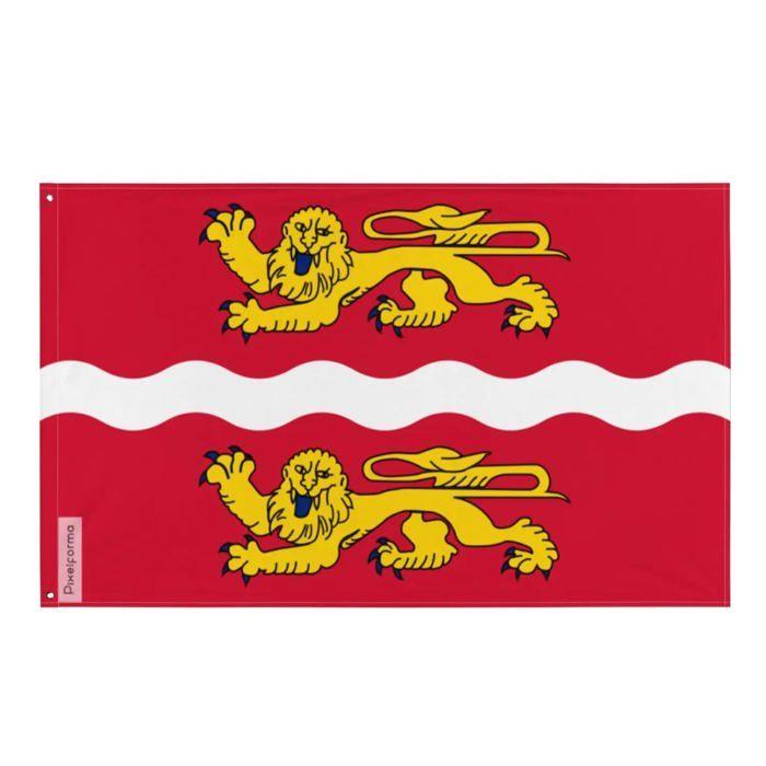 Drapeau - Seine-Maritime - 64 X 96 Cm - Polyester - Impression Recto/verso - Œillets En Fer