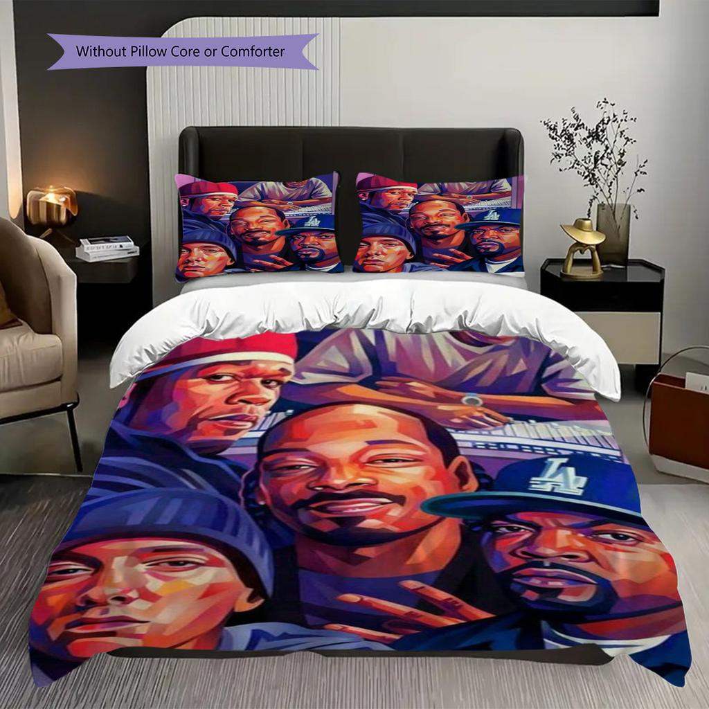 Rap Legends Visual Tribute Bedding 1 Duvet Cover 2 Pillowcase Without Core Christmas Birthday Gift Duvet Cover And Pillowcase Bedding Set