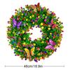 Artificial Eucalyptus Wreath Plastic Floral Wreath Eucalyptus Leave Wreath for All Season Welcome Sign Farmhouse Home Decor
