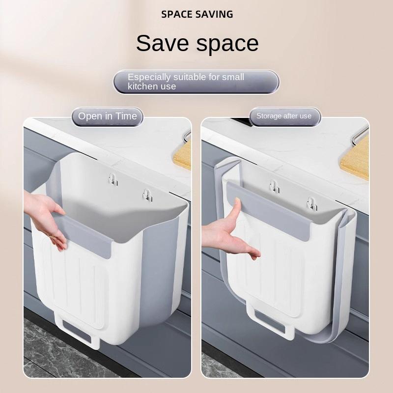 4043 кухонный складной мусорный бак бытовой шкаф подвесное хранилище мусора изгиб и утолщение мусорный бак большого диаметра