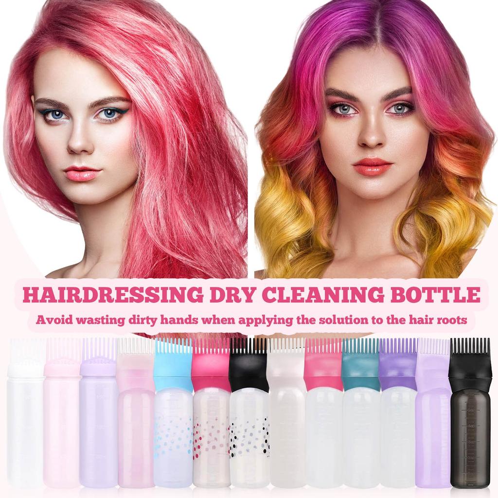 Парикмахерская Чистка Шампунь Бутылка Расческа Зубы Бутылка Волосы Крем Цвет Шкала Бутылка Пермь