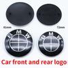 MLKQ6 All Black 82mm 74mm Car Front Rear Logo 68mm Wheel Hub Center Cover Steering Wheel Center Stickers For BMW E90 E87 F20 E46 F30