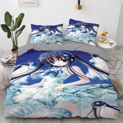 Комплект постельного белья Anime kawaii Япония Аниме loli Пододеяльник Детская спальня Мультфильм 3D Печатный пододеяльник Подарок в спальню