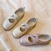 Женские элегантные туфли на плоской подошве 2025 Мэри Джейн Летние Новые Туфли-балетки Дышащие Мягкая подошва Круглый носок Повседневная обувь