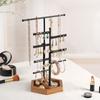 Iron Art 2T8 Layer Jewelry Earring Rack Disassembly Wooden Ring Storage Bracelet Necklace Jewelry Display Rack