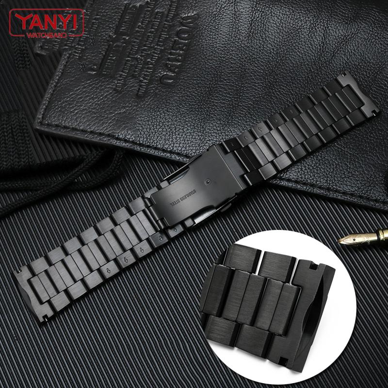Браслет из нержавеющей стали для дизельного двигателя DZ4318 DZ4323 DZ4283 DZ4309 26 мм ремешок для часов с изогнутым концом, цельнометаллический ремешок для часов, стальной ремешок