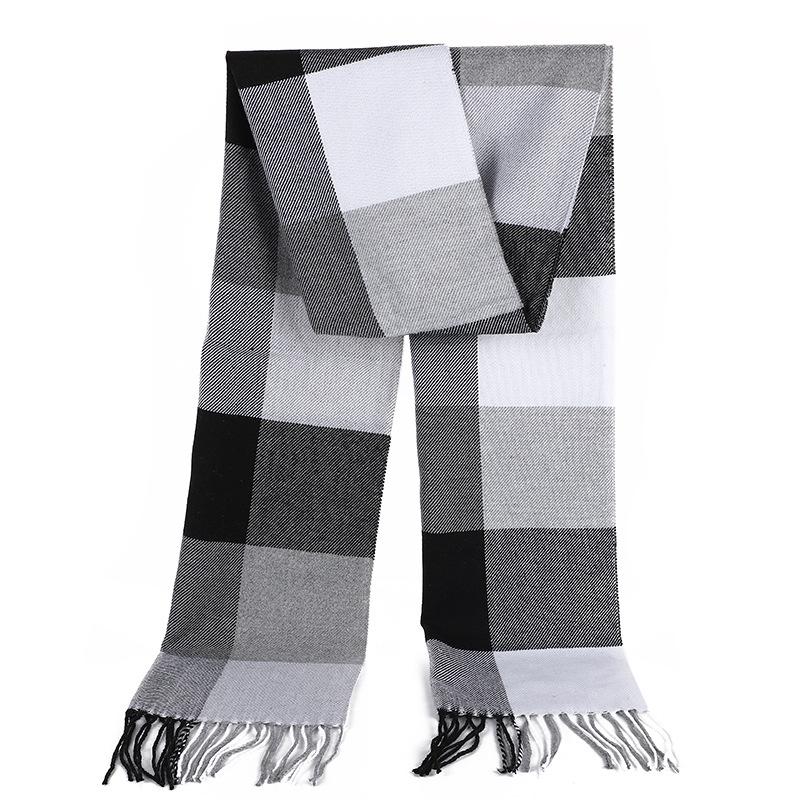New Autumn And Winter Men'S Versatile Fashion Trend Tassel Scarf Shawl For Warmth Solid Color Thick Wool Good Quality High Cost-Effectiveness