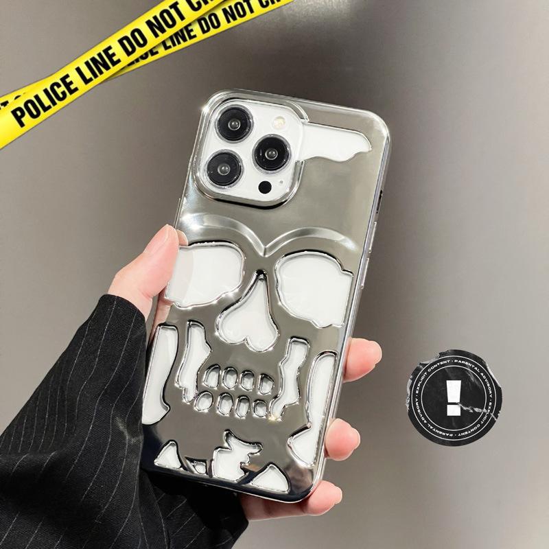 Матовый крутой чехол с изображением полого черепа в стиле аниме для IPhone 14 13 12 11 Pro Max Plus 14Pro 13Pro IPhone 11 Защитный чехол со скелетом