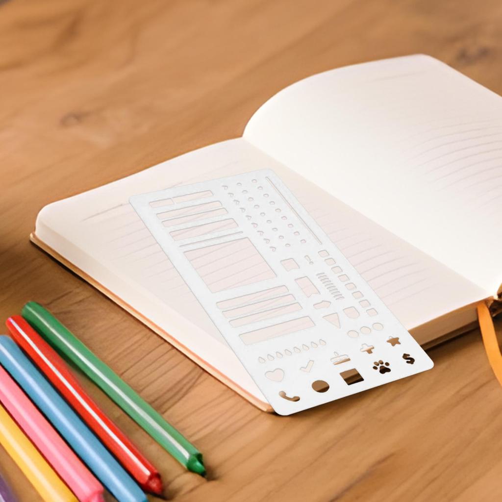 Calendar Stencils for Planners Planner Stencil Journal Dotted Ruler for Banners Lists Stamps Lettering Bookmark Diary Scrapbook