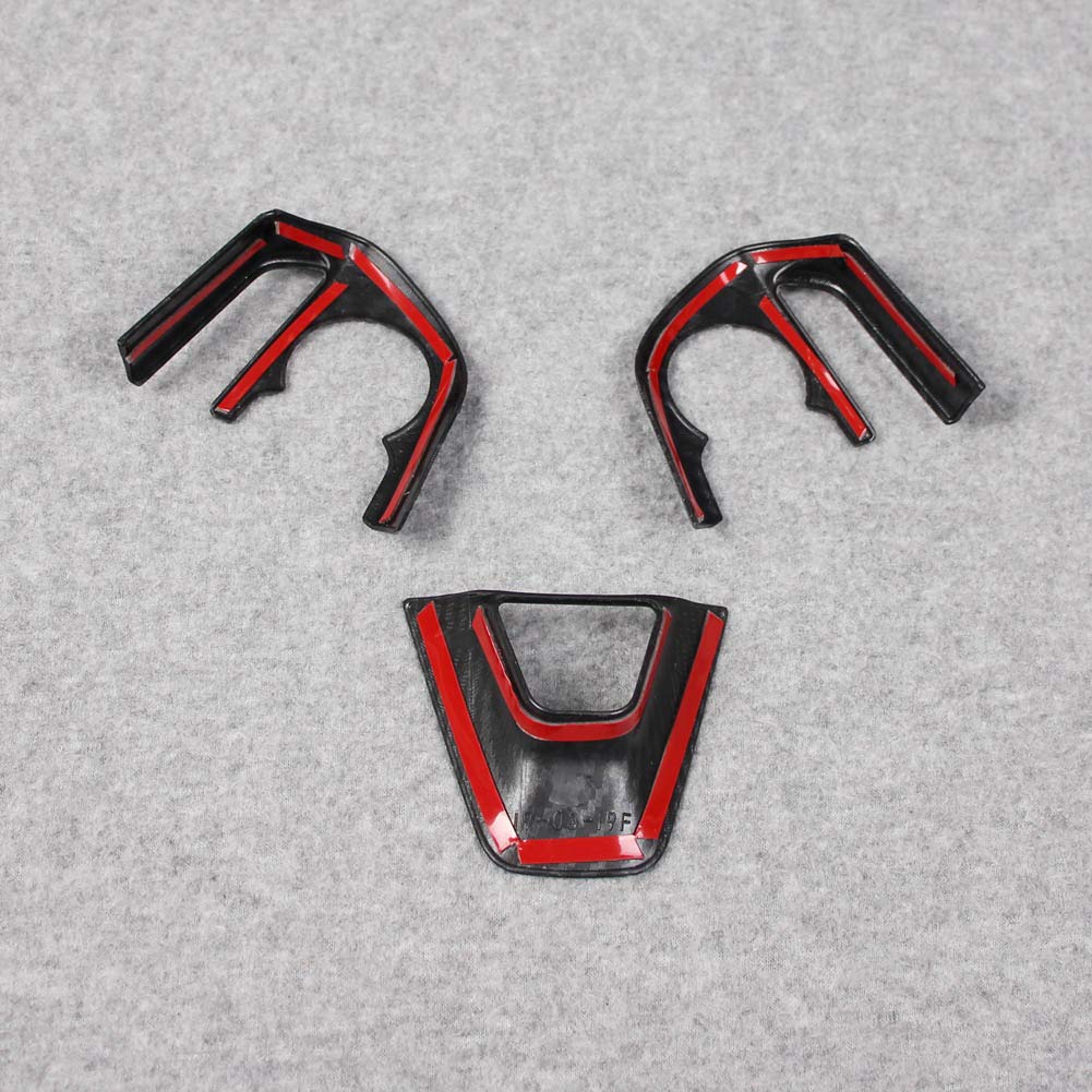 RUIQ Toyota RAV4 Interior Steering Wheel Handle Black Carbon Fiber Designed Exclusively for the Toyota RAV4 (5th Generation) Garnish, Frame, Finish,