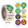 500pcs/roll Cute Cartoon Reward Sticker Teacher Encouragement Student Round Labels Animals Stationery Sticker Toys
