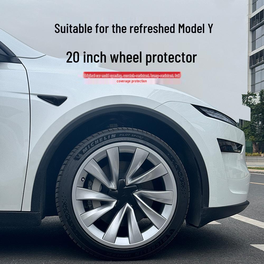 Защитное кольцо и крышка от царапин для колес Tesla Model Y 20"