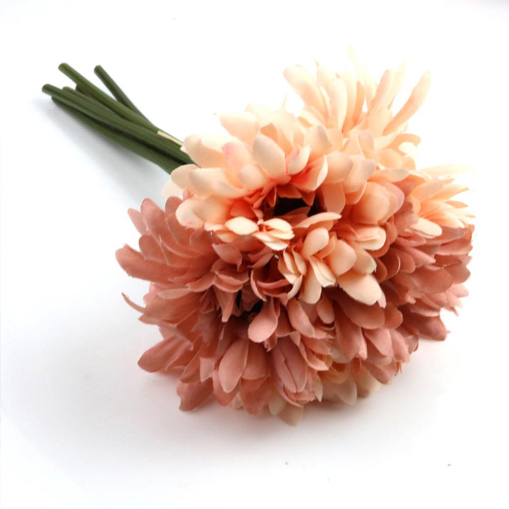 6pcs/bundle Artificial  Flowers Diy Gerbera Simulation Bouquet Home Wedding Decor Accessories