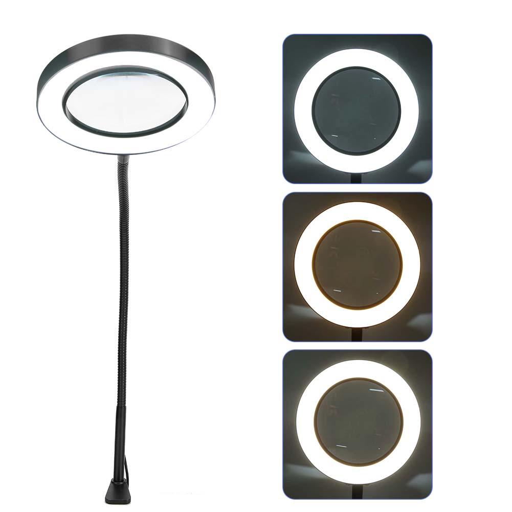 5-кратная увеличительная светодиодная лампа с регулируемым USB-светом для салона красоты, дизайна ногтей, татуировки, черная