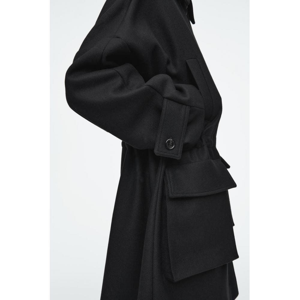 COS Японское шерстяное рабочее пальто большого размера