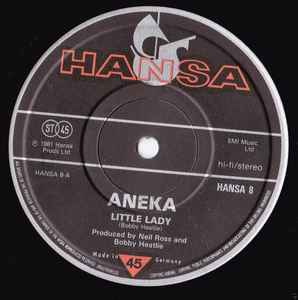7-дюймовая пластинка ANEKA Little Lady HANSA8 Hansa 1981 Великобритания, поп-музыка, б/у