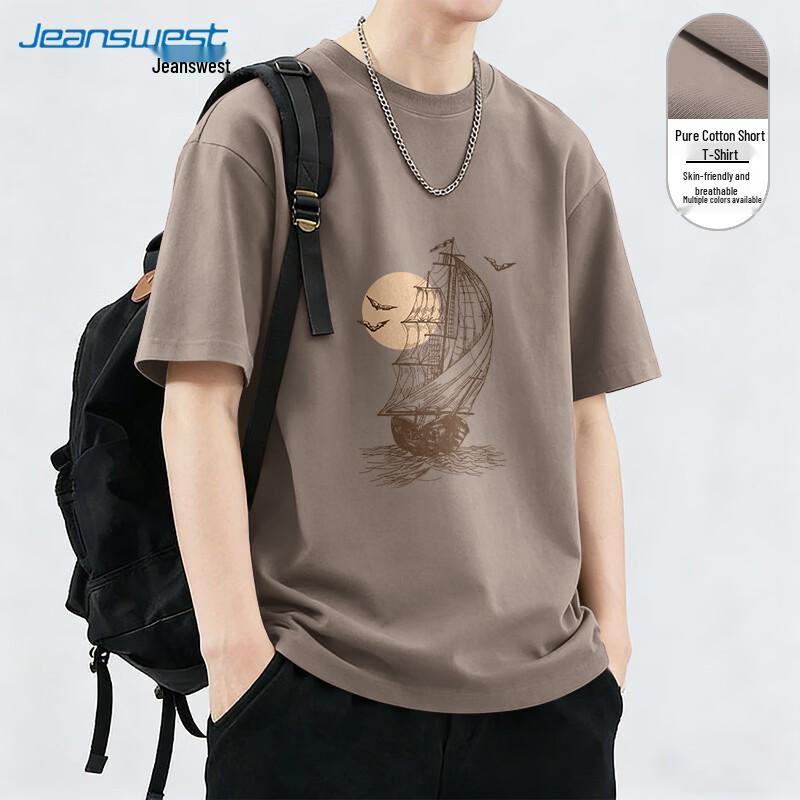 Мужская футболка Jeanswest из чистого хлопка с коротким рукавом