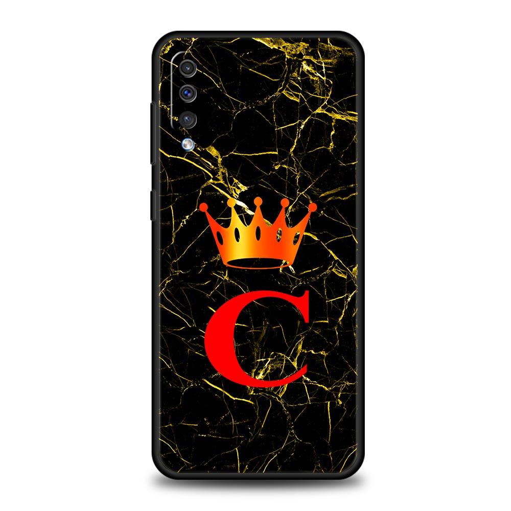 Marble Letter Phone Case for Samsung Galaxy A56 A36 A26 A16 A34 A24 A42 A22 A20 A12 A40 A30 A10 5G Soft TPU Cover Shell Fundas