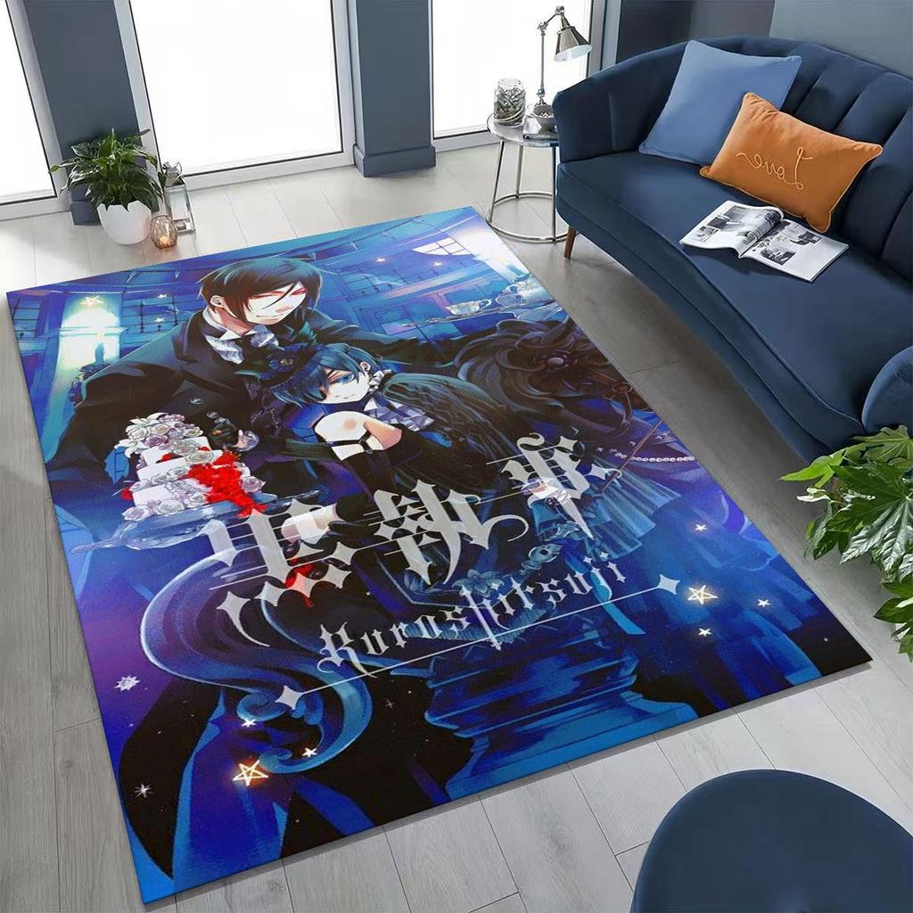 Аниме Темный дворецкий Себастьян Сиэль Мультяшный Мультяшный Ковер для Спальни Гостиной Дивана Дома Декор Придверный коврик, Детский Нескользящий Коврик для Пола