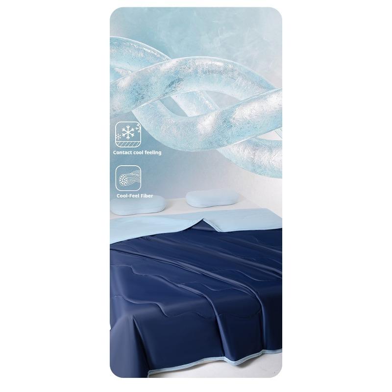 Sided Mica Cooling Silk Summer Quilt Breathable Lightweight Cool Sleeping Blanket Quilt Core for Student Dorm Home Daily Use