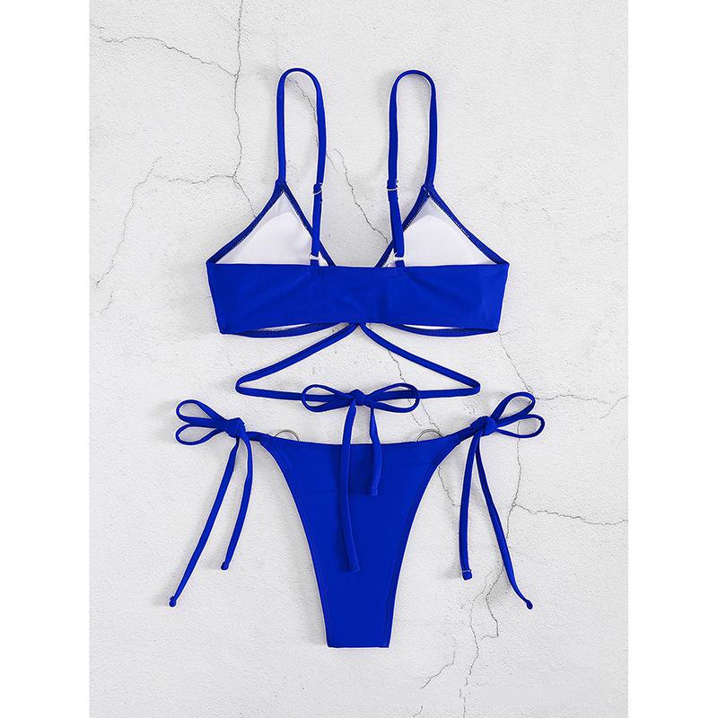 Купальник с леопардовым принтом Женский бикини Пуш-ап Сексуальный треугольный Бандажный Микробикини Новый Пляжный отпуск Леди Бикини