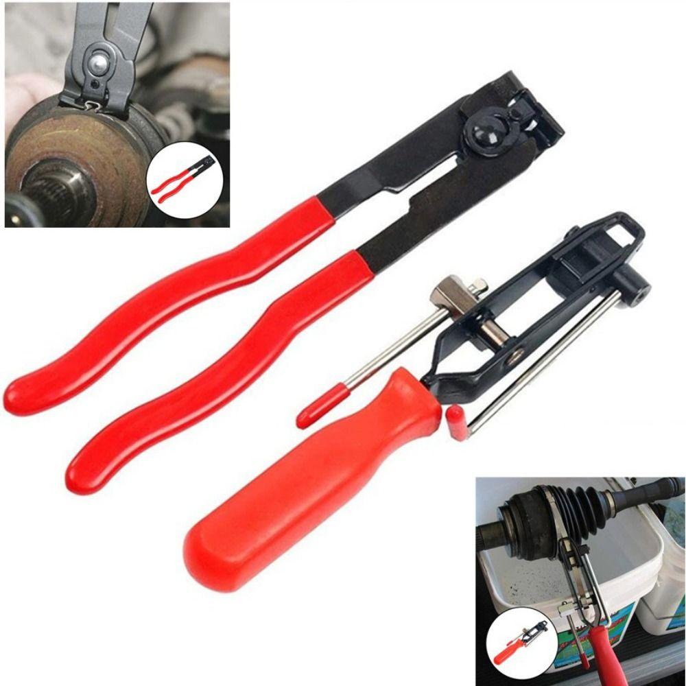 2Pcs Hand Installer CV Joint Boot Clamp Pliers with Cutter Vacuum Hose Clamping Plier  Car Repairs