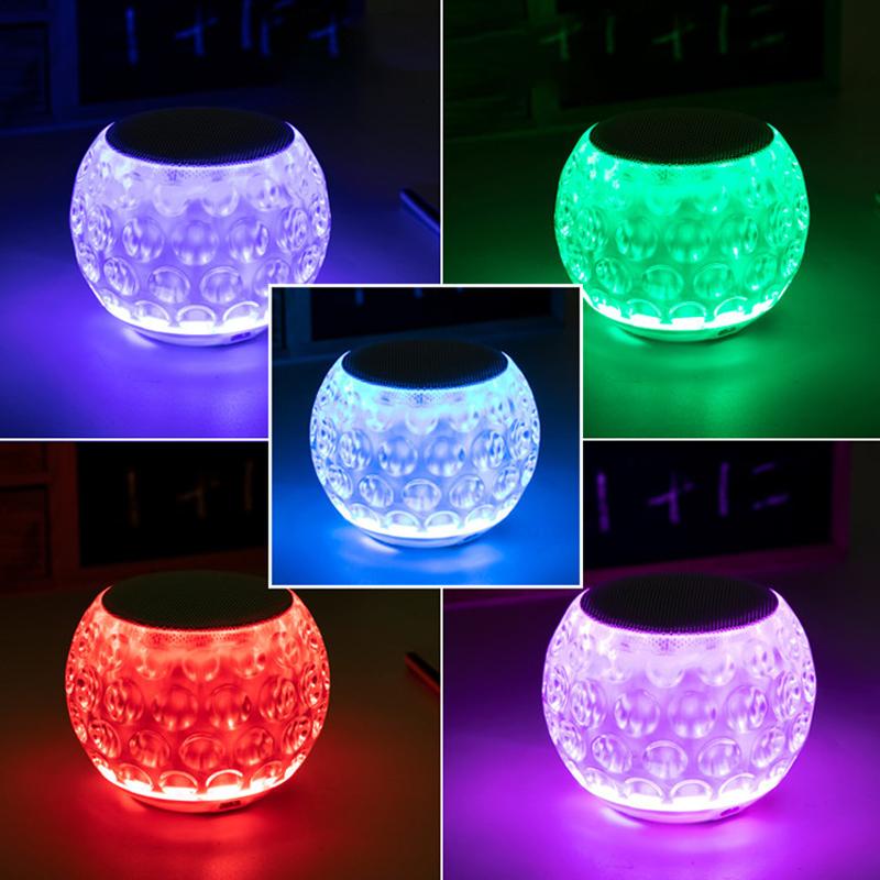 Bluetooth-динамик USB светодиодный цветной светильник для улицы портативный светодиодный фонарь стерео мини может регулировать цвет