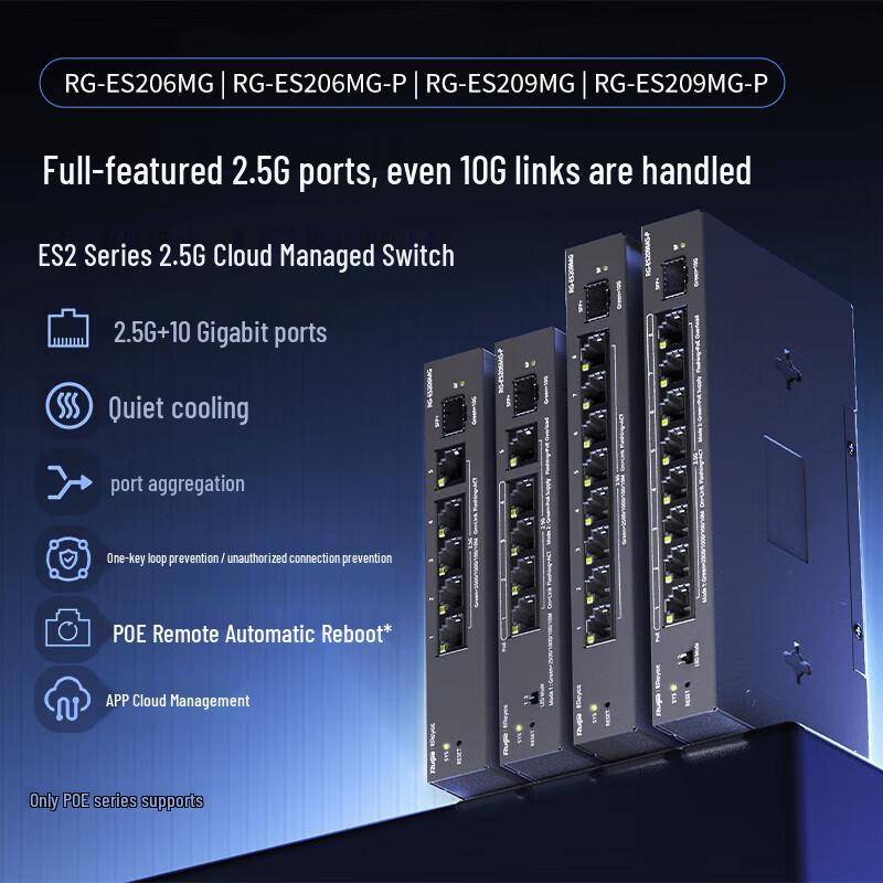 Управляемый Ethernet-коммутатор Ruijie 2,5G с восходящим портом 10G