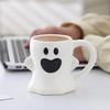 Halloween Ceramic Mug Cute Ghost Pumpkin Cup Reusable Spooky Coffee Cup with Lid Unique Halloween Party Gifts