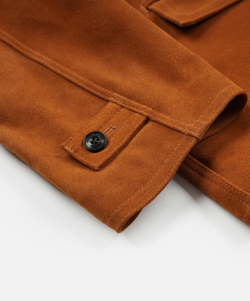 Frizmworks Suede French Car Coat _ Camel