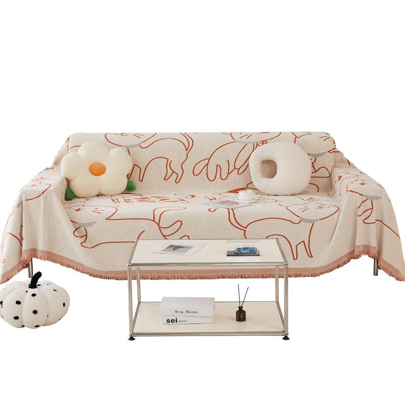 New Sofa Cover Cloth Four Seasons Universal Anti-Scratching Chenille Sofa Towel Full Covered Double Sofa Cover Blanket
