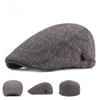 Hat Men's Beret Cap Herringbone Ni Duck Tongue Hat Middle-aged Hat Fall and Winter Forward Cap