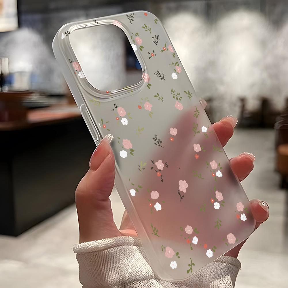 Чехлы для мобильных телефонов iPhone 11 13 15 Pro Max 12 14 Pro Max Чехол для iPhone 16 15 Plus 13 Pro 12 Матовая текстура с рисунком в виде мультяшных цветов