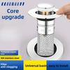 Washbasin Leakage Plug, Bouncing Core, Washbasin Sink Drain, Hair Filter, Anti-odor, Universal Press Type
