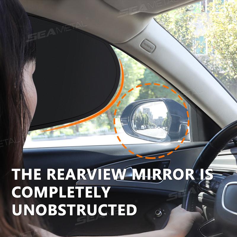 Electrostatic Sun Visor for Car Side Window 4-Layer Sun Shade Curtains Anti-Glare UV-Blocker Auto Sun Protection Cover