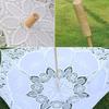 26/43cm Length Embroidery Lace Parasol Umbrella Wedding Decoration Photo Prop Flower Girl Umbrella Cotton Lace Kids Sun Umbrella