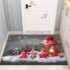 Merry Christmas Carpet Entrance Welcome Mat Home Decorative Xmas Holiday Front Door Mat Funny Cartoon Character Felt Door Rugs